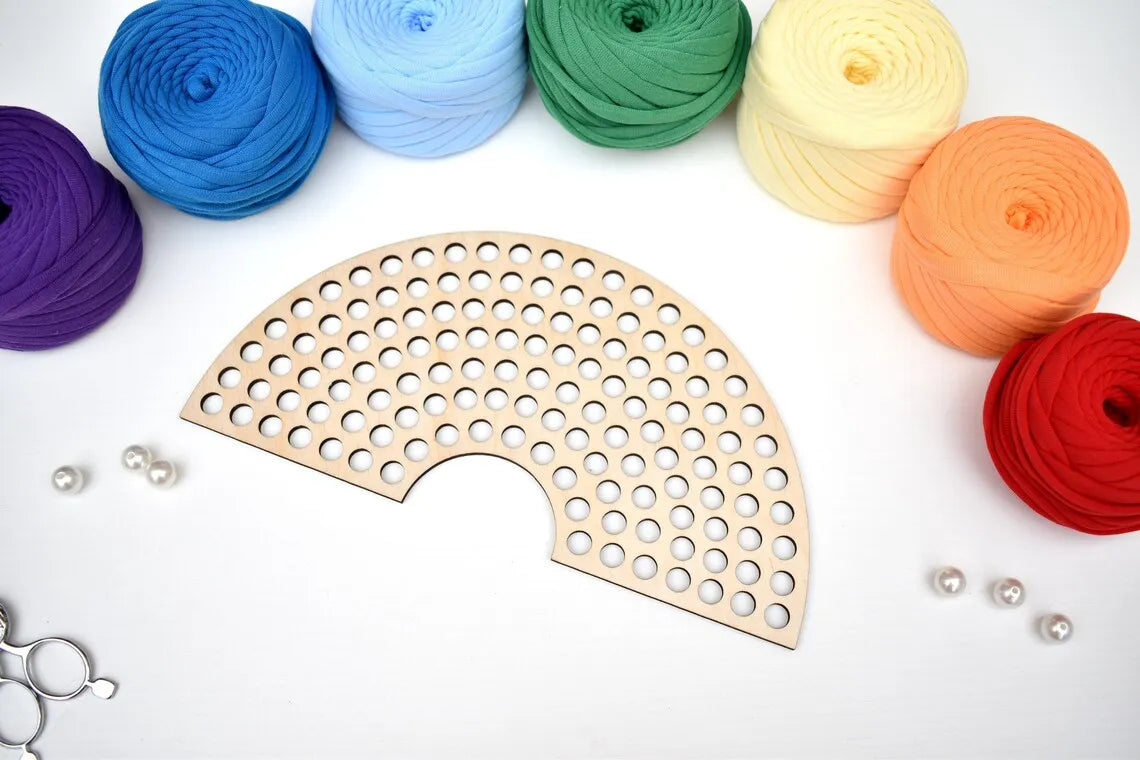 10pcs DIY Rainbow Wooden Base for Crochet Wall Decor Home Decoration