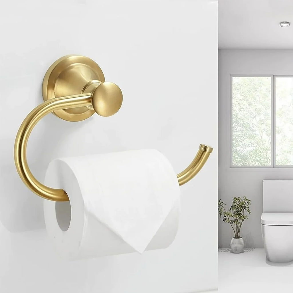 Chrome Toilet Paper Holder Solid Brass Roll Holder Polish Shlef Paper