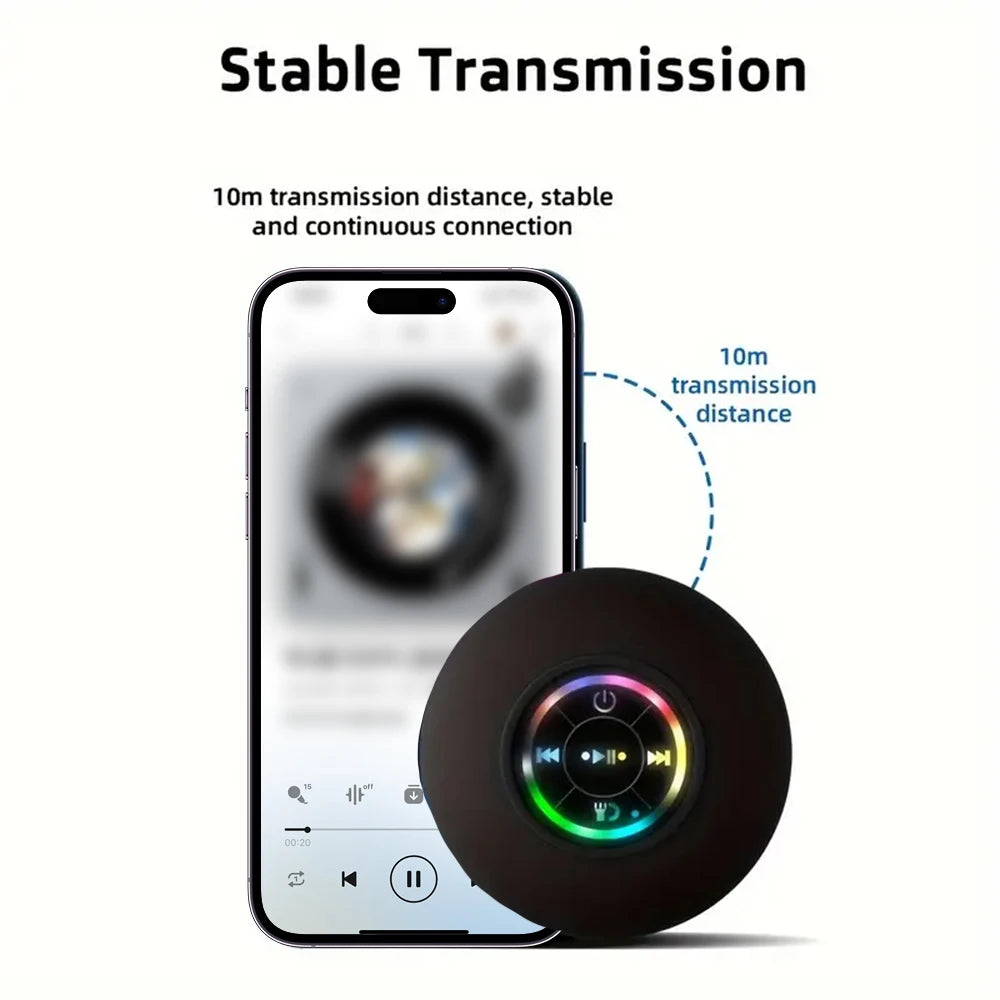 Portable Wireless Bluetooth 5.0 Speaker LED IPX4 Waterproof