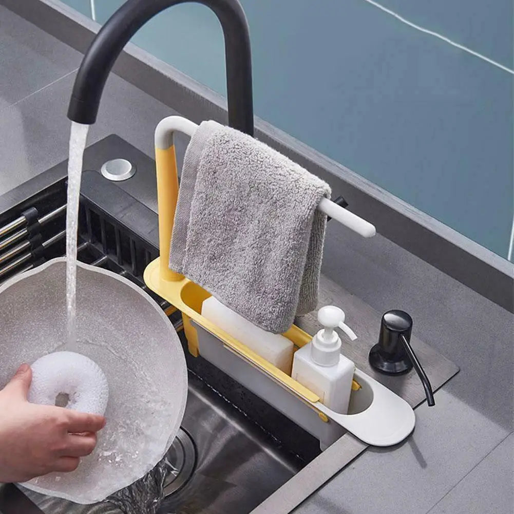 Kitchen Sink Drain Rack Telescopic Sink Shelf Sinks Organizer Soap