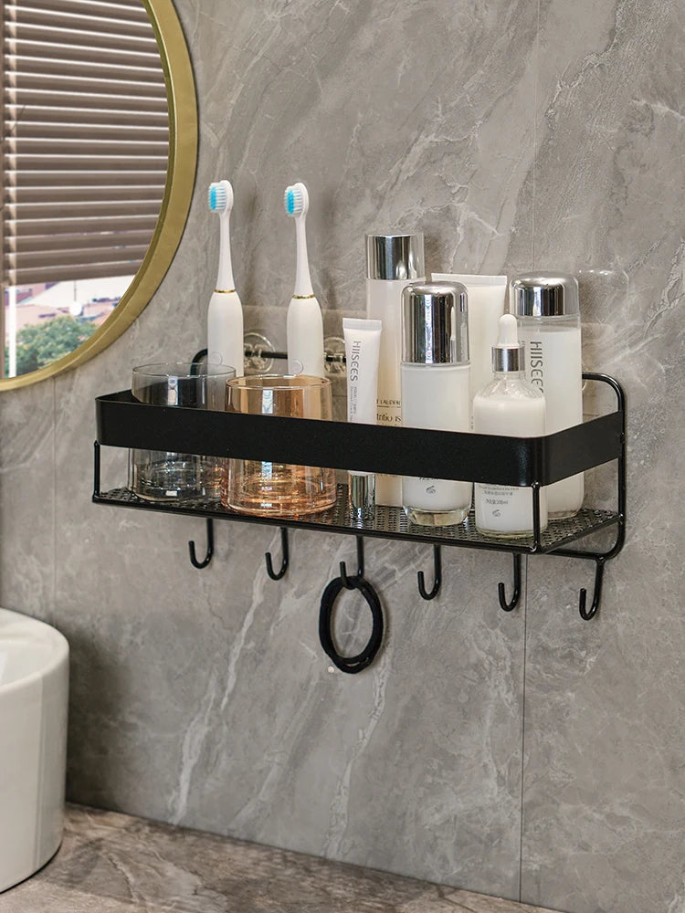 Gold storage rack bathroom wall mounted storage rack bathroom shampoo