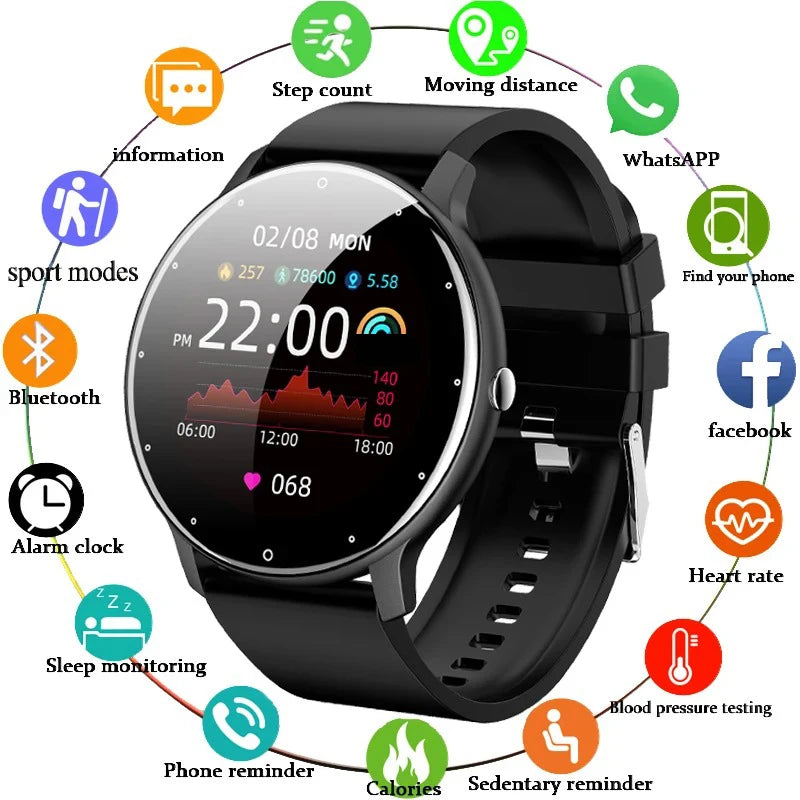 LIGE  Smart Watch Women Men Ladies Gift Sport Fitness Men Watches