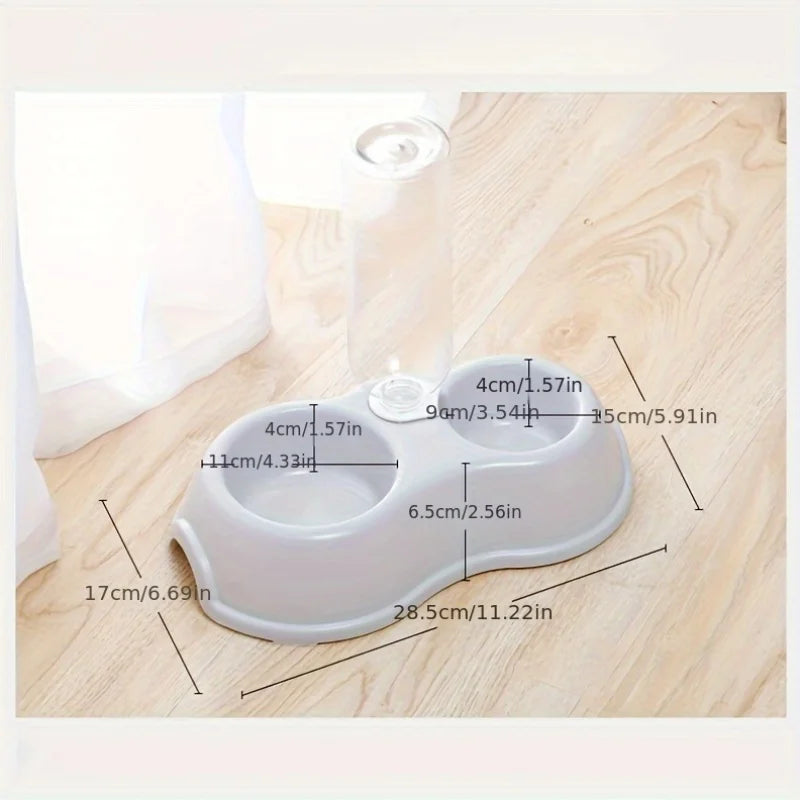 Pet bowl with water feeder, 3 in 1 designed cat and dog water and