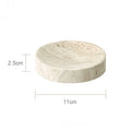 Beige Travertine Bathroom Accessories Set Natural Marble Soap