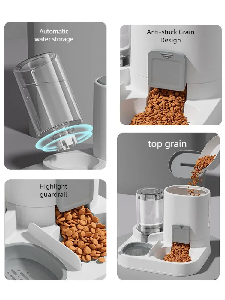 Automatic Pet Feeder And Water Dispenser Two-in-One Bowl Large