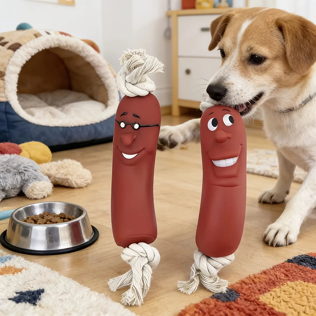 Dog Sausage Chew Toy - Bite-Resistant And Not Easy to Break