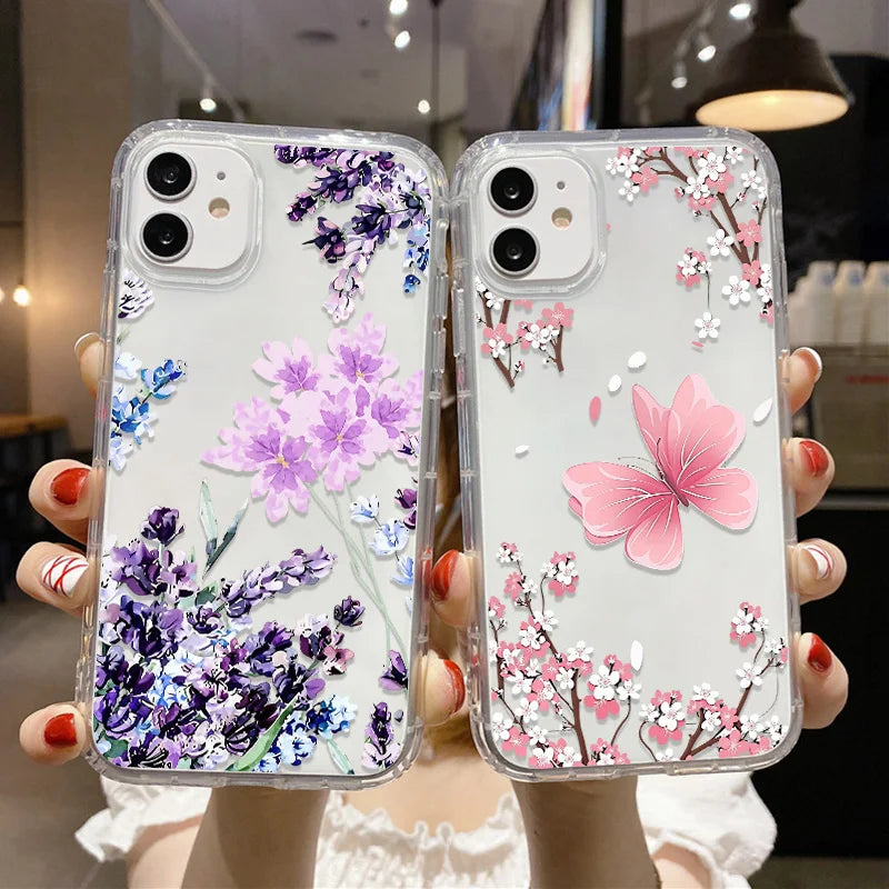 Flower Phone Case For iPhone 17 18 Pro Max Case iPhone 15 13 14 11 12