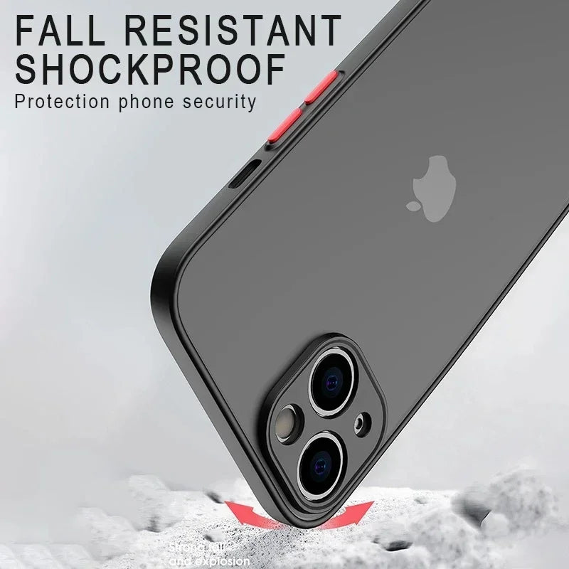 Matte Phone Case For iPhone 14 13 12 15 Pro Max Mini Luxury Soft
