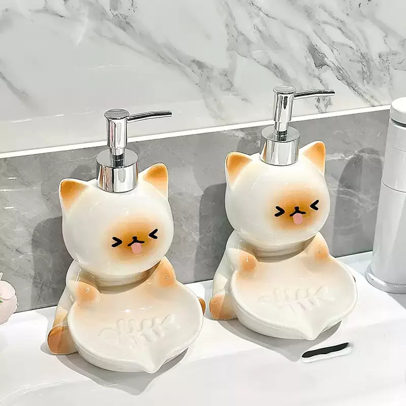 Cute Cat lotion Bottled Hand Wash Shampoo Bottled Light Luxury