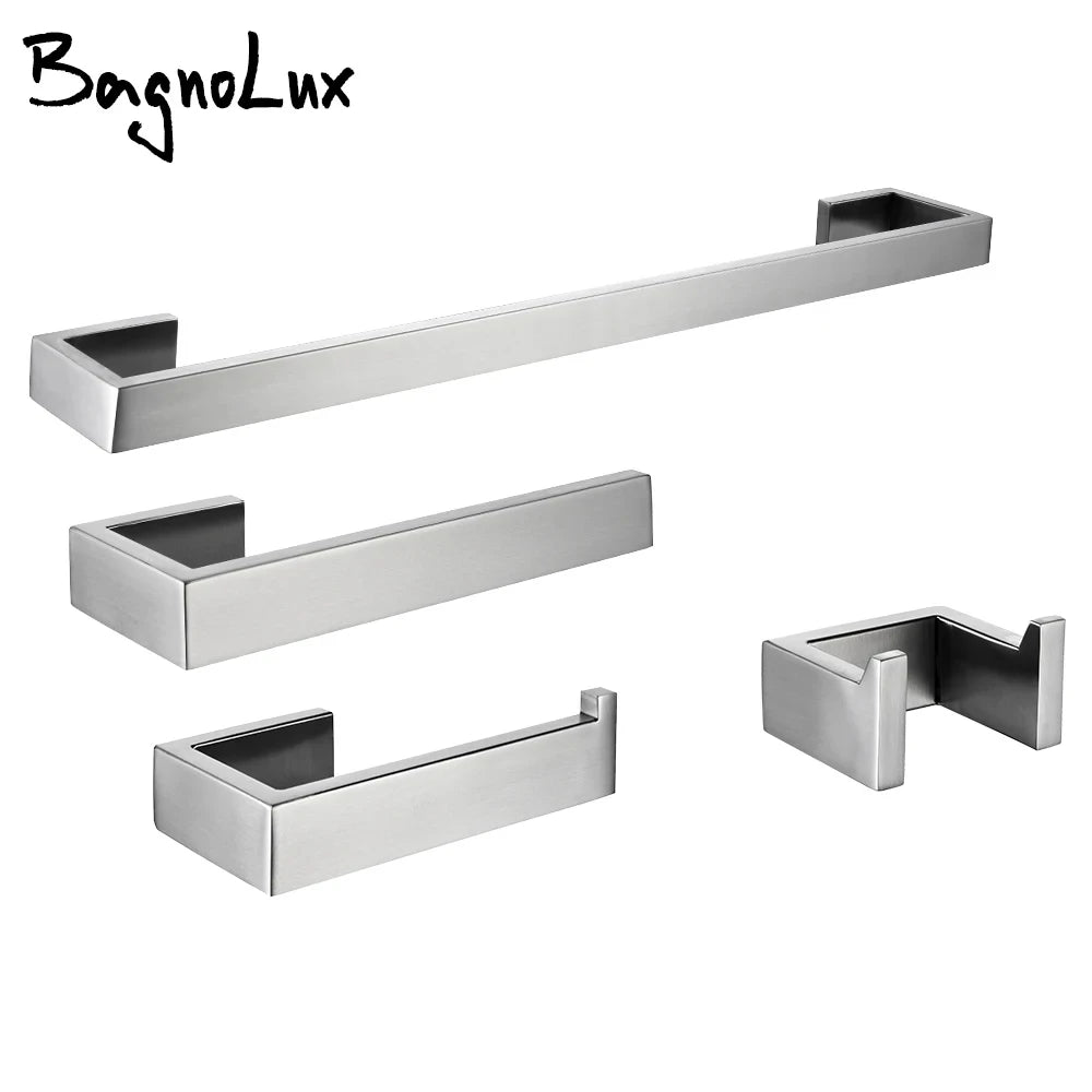 BagnoLux Brushed Stainless Steel Beautiful Wall Hook Toilet Paper