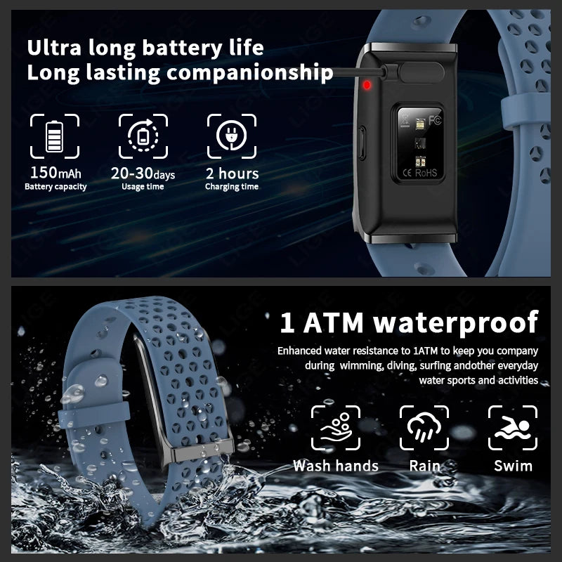 Sport Fitness Tracker Smart Bracelet Heart Rate Blood Pressure