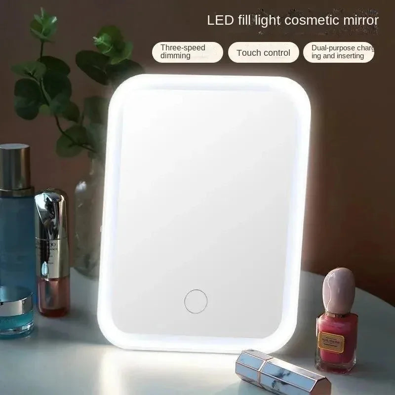Folding LED Makeup Mirror