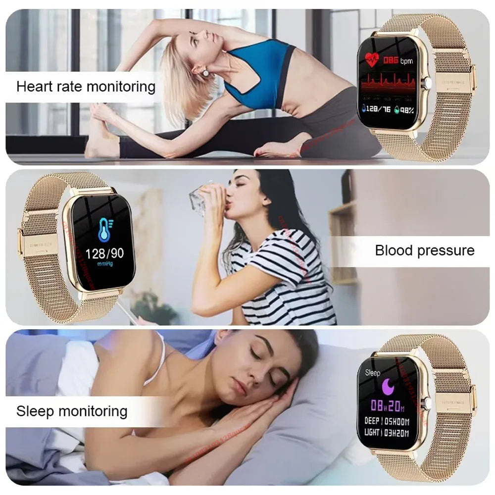 Smart Watch for Men Women Gift Full Touch Screen Sport Fitness Watch
