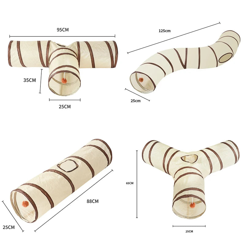 Cats Tunnel Foldable Pet Cat Toys Kitten Pet Training Interactive Fun