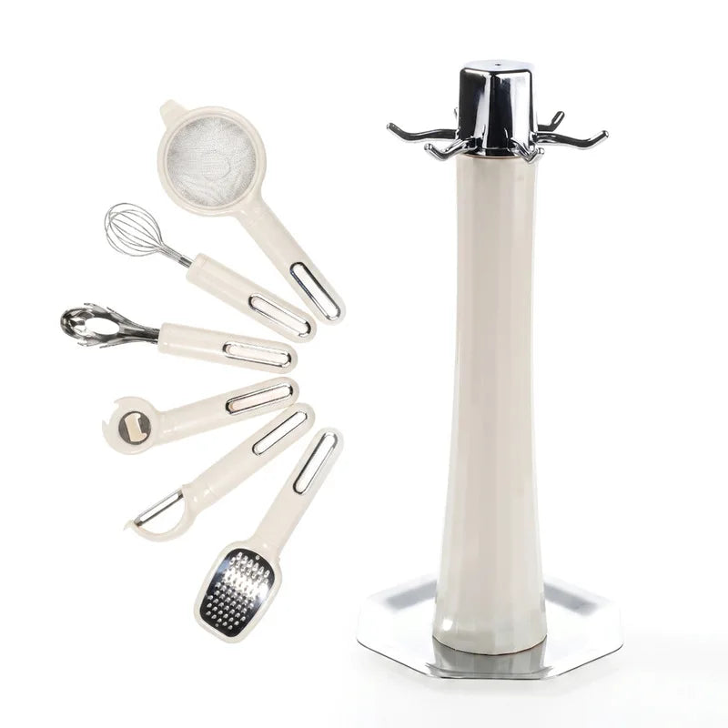 Kitchen Gadgets7Stainless Steel Peeler, Whisk, And Grater Set With A