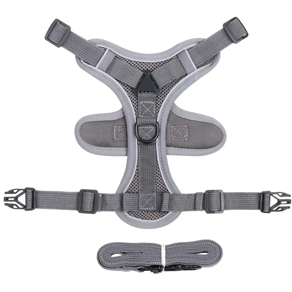 Dog Harness Leash Set For Small Medium Dogs Cat Hiking Adjustable