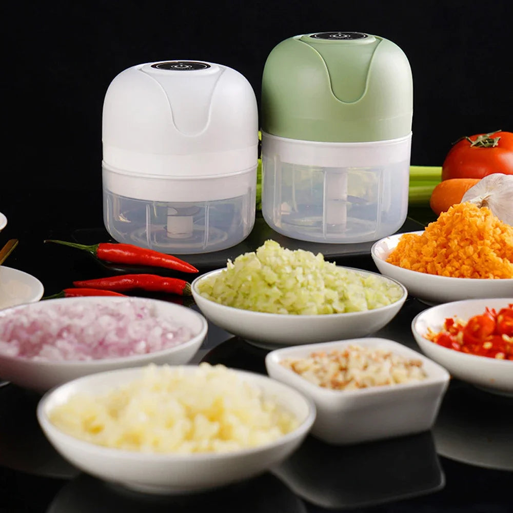 Electric Food Chopper Garlic Crusher Meat Grinder Mini Garlic Press