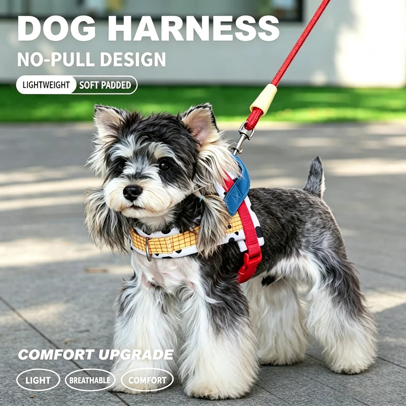 Saddle Style Dog Harness Leash No Pull Pet Vest Harness 360° Swivel