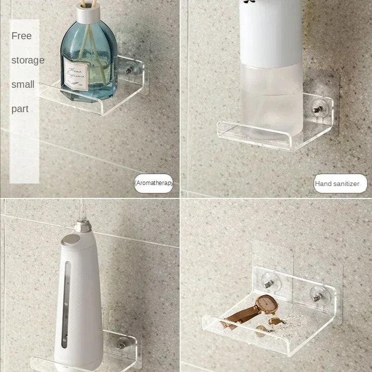 Transparent Acrylic Shelves Wall-mounted Partitions Without Holes