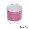 Portable Mini Bluetooth Speaker Colorful LED Light Subwoofer, TF USB