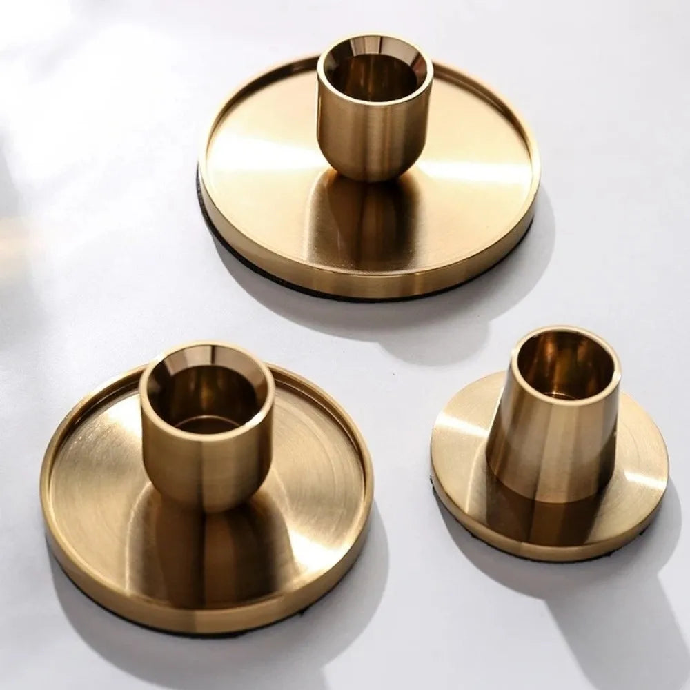 Decoration Candlestick Decoration Golden Candle Holder Desktop