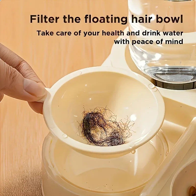 Pet Feeder Dual Food Bowl All-in-One Automatic Food Water Dispenser