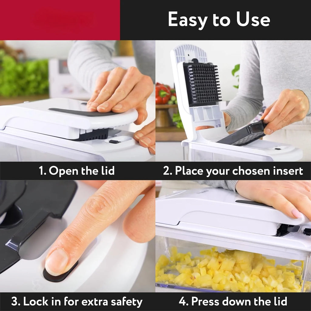 Vegetable Chopper - Food Chopper - Spiral Cutter - Vegetable Chopper