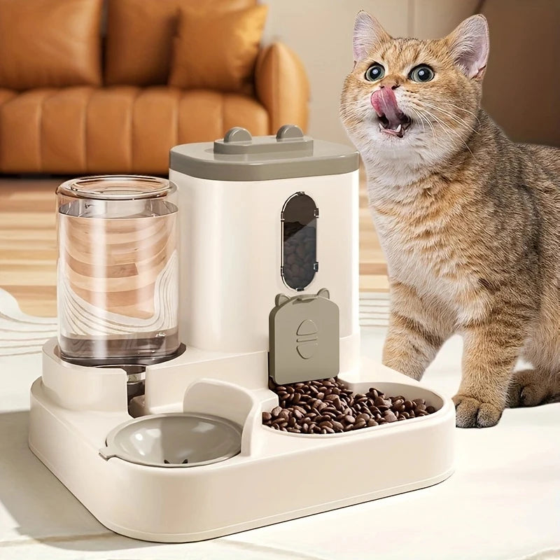 Pet Large-Capacity Feeder Integrated Automatic Water Dispenser Cat