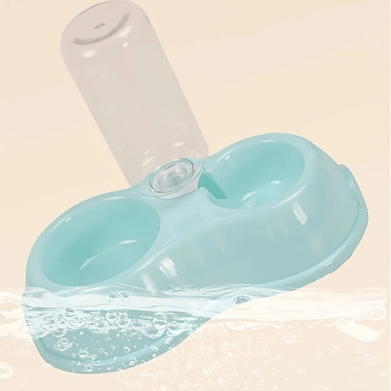 Pet bowl with water feeder, 3 in 1 designed cat and dog water and