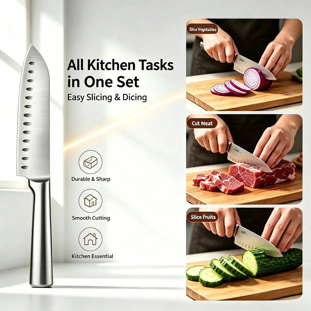 5-Piece Stainless Steel Knife Set