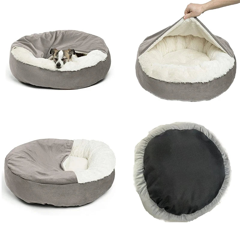 Hooded Orthopedic Dog Bed