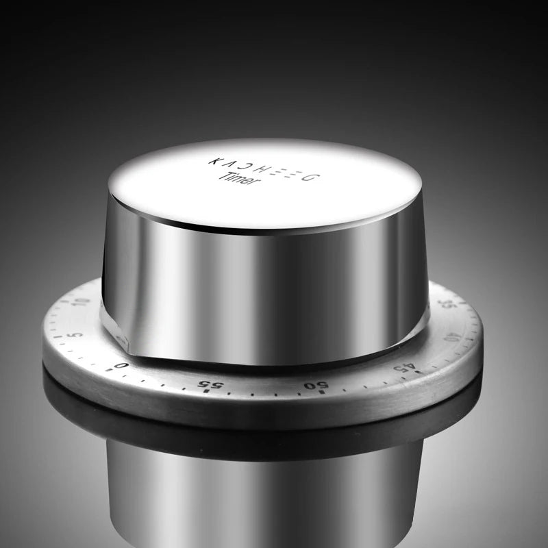 Stainless Steel Kitchen Timer with Magnetic Base Mechanical Cooking