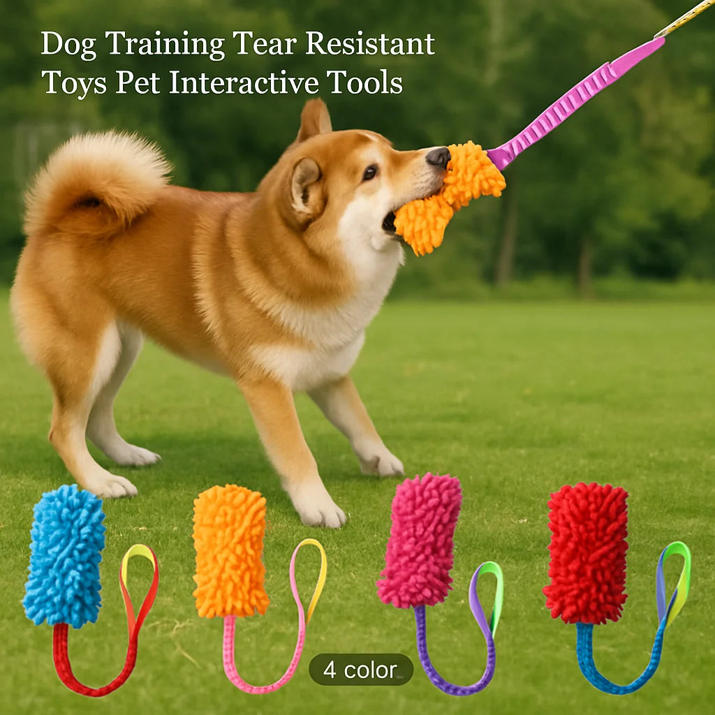 Durable Dog Toys for Aggressive Chewers - Soft Plush Pulling Rope