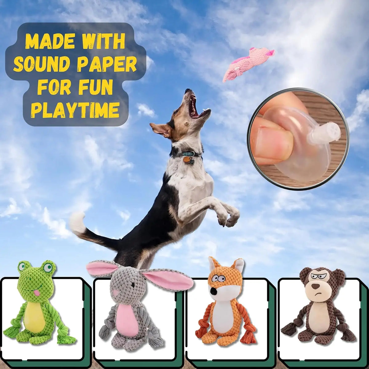 Quality Plush Dog Toys Chewy Squeaky Fun for All Breeds Durable