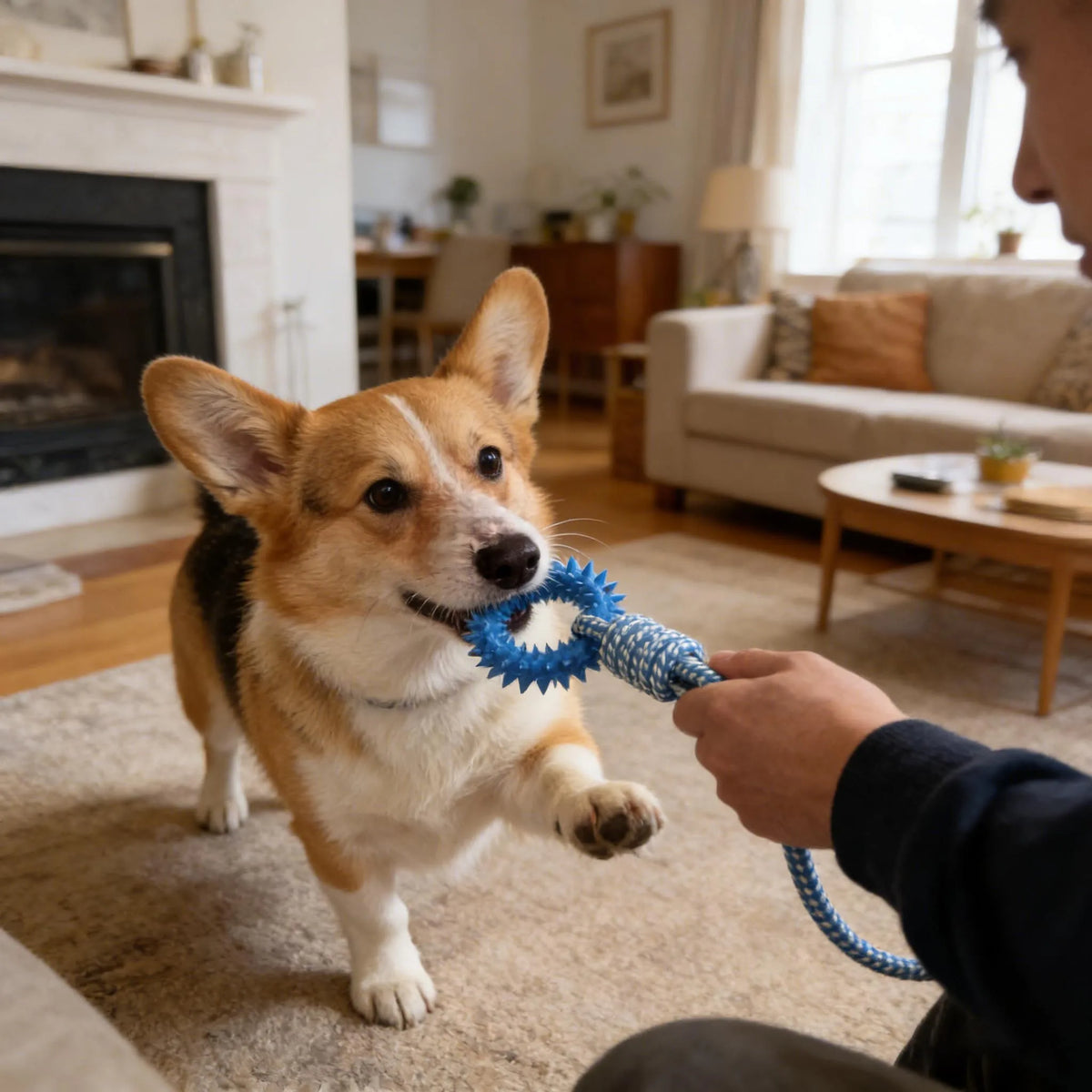 Dog Chew Toy Pet Tug Toy, Pet Interactive Training Toy for Small and
