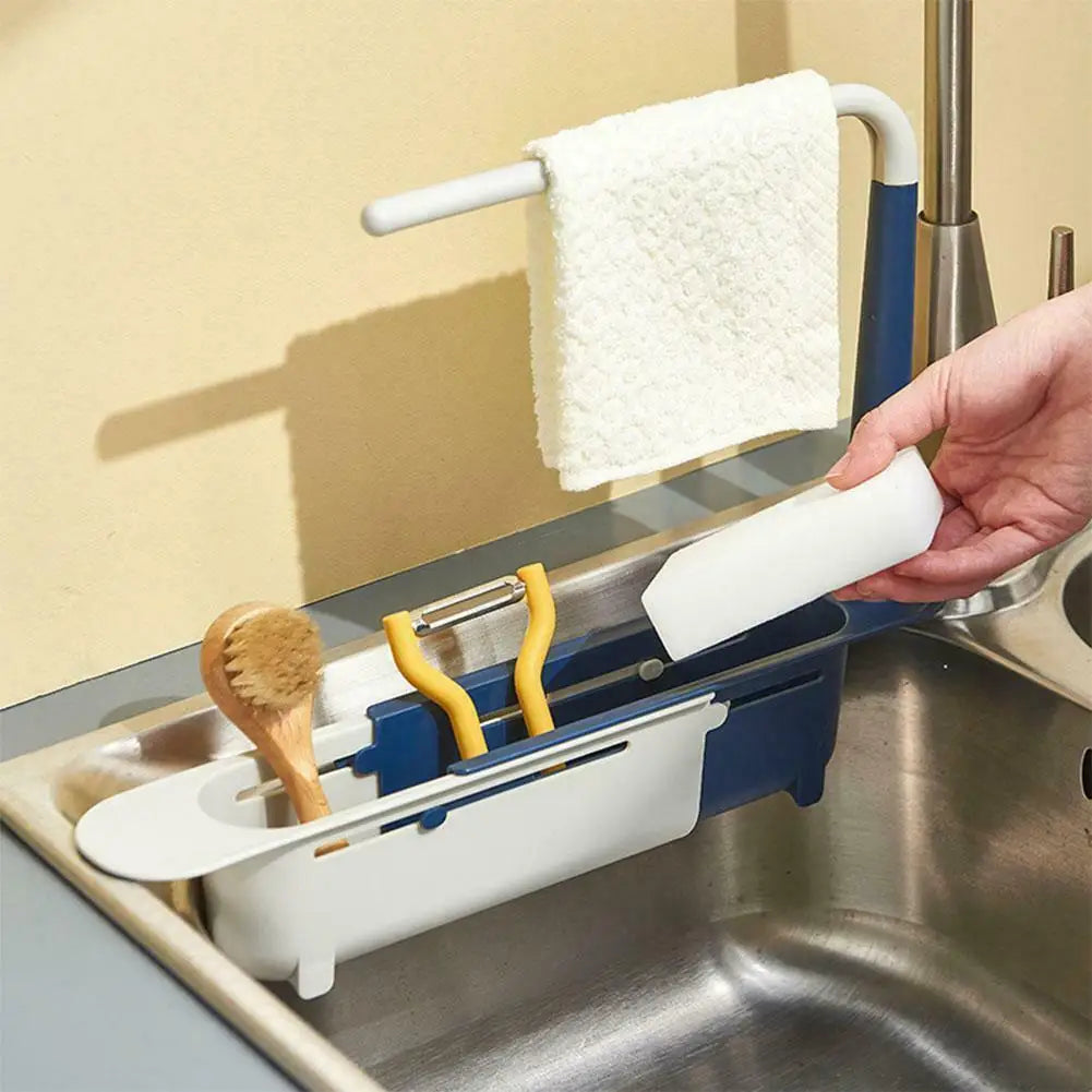 Kitchen Sink Drain Rack Telescopic Sink Shelf Sinks Organizer Soap