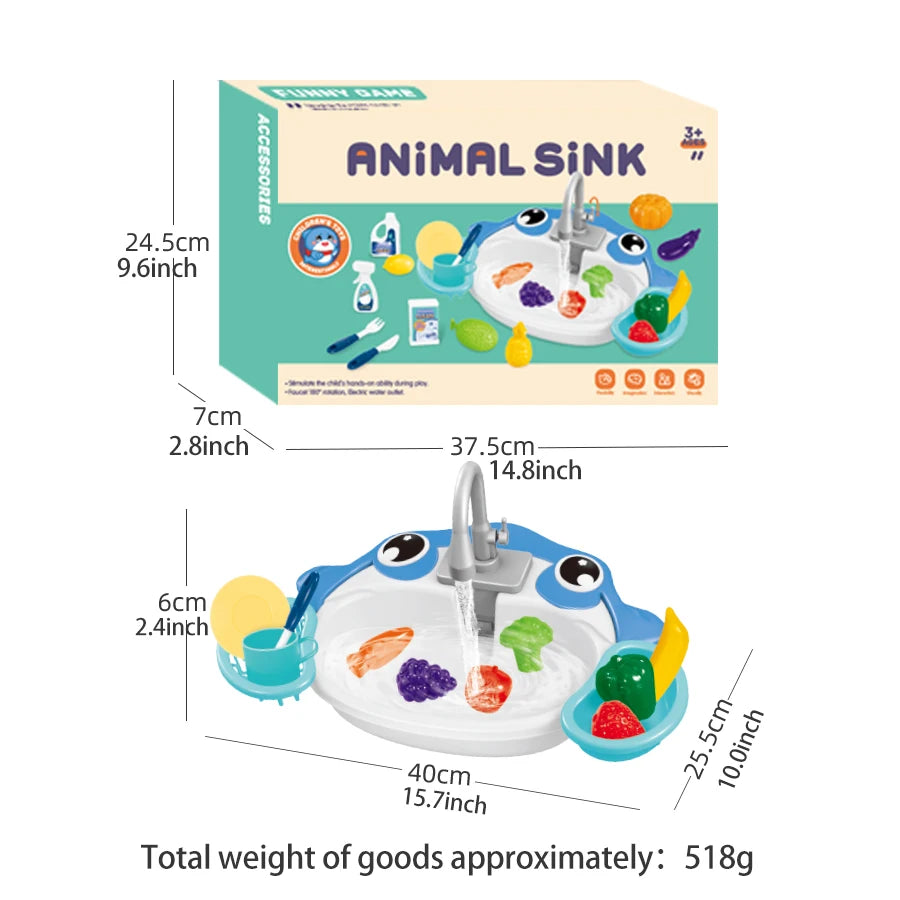 Kitchen Dishwasher Playing Toys, Electric Play Kitchen Sink Simulated