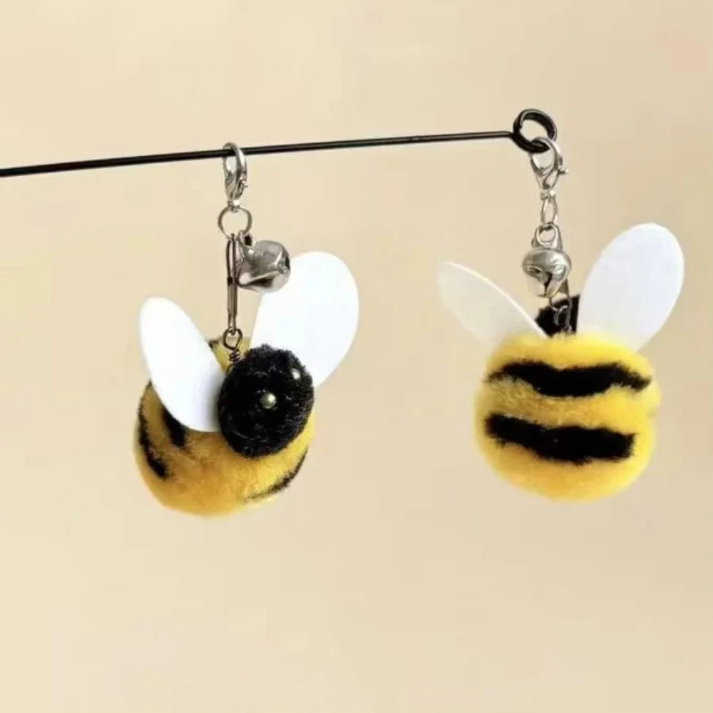 Pet Interactive Cat Toys Cute Simulation Bees Cat Teasing Sticks