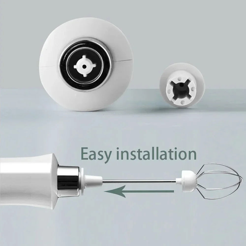 USB Rechargeable Milk Frother Mini Handheld Electric Foam Maker 3