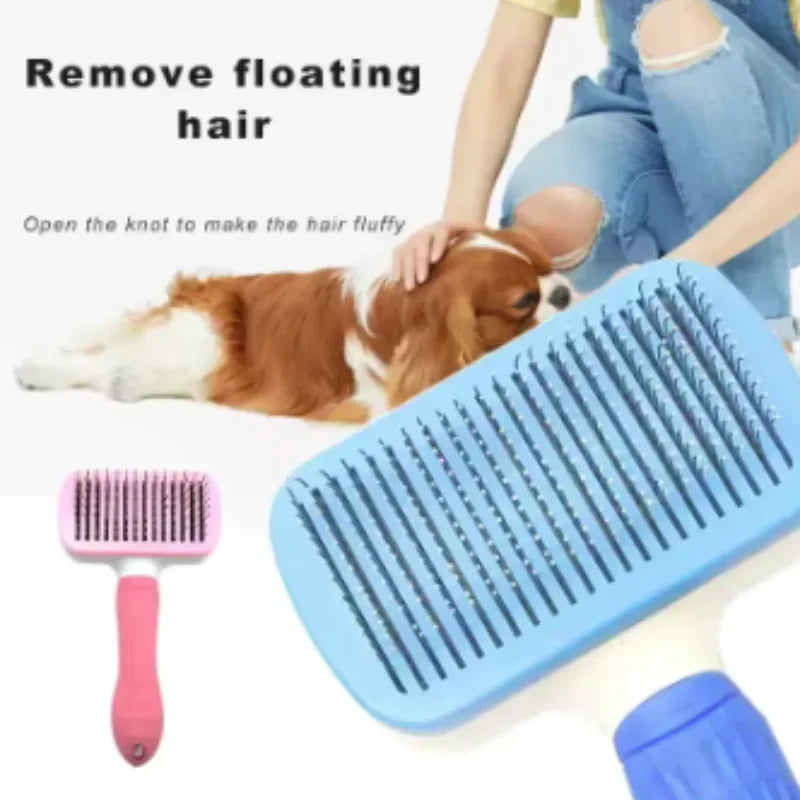 Pet Hair Remover Brush for Dogs And Cats Long Hair Grooming Comb Bath
