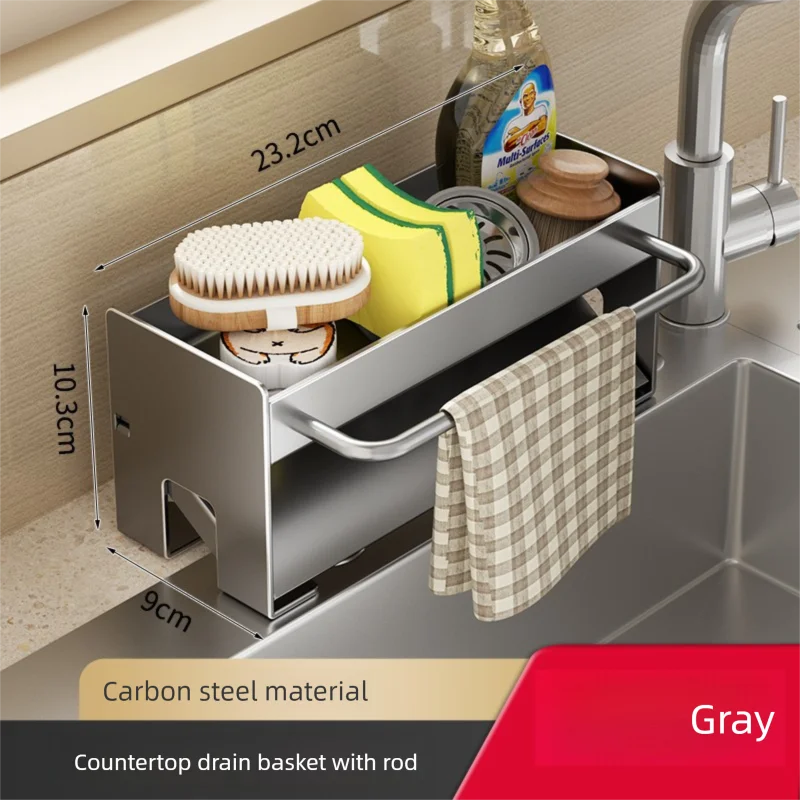 Kitchen Sink Stand Sponge Holder Dish Drainer Organizers Storage