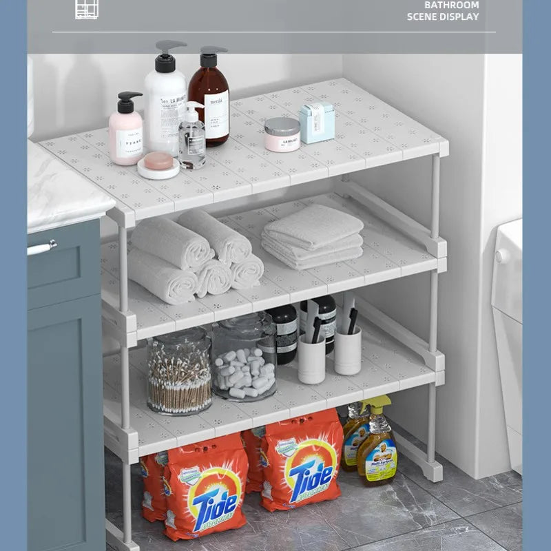 Stackable Shelves Closet Wardrobe Partition Cabinet Organizers