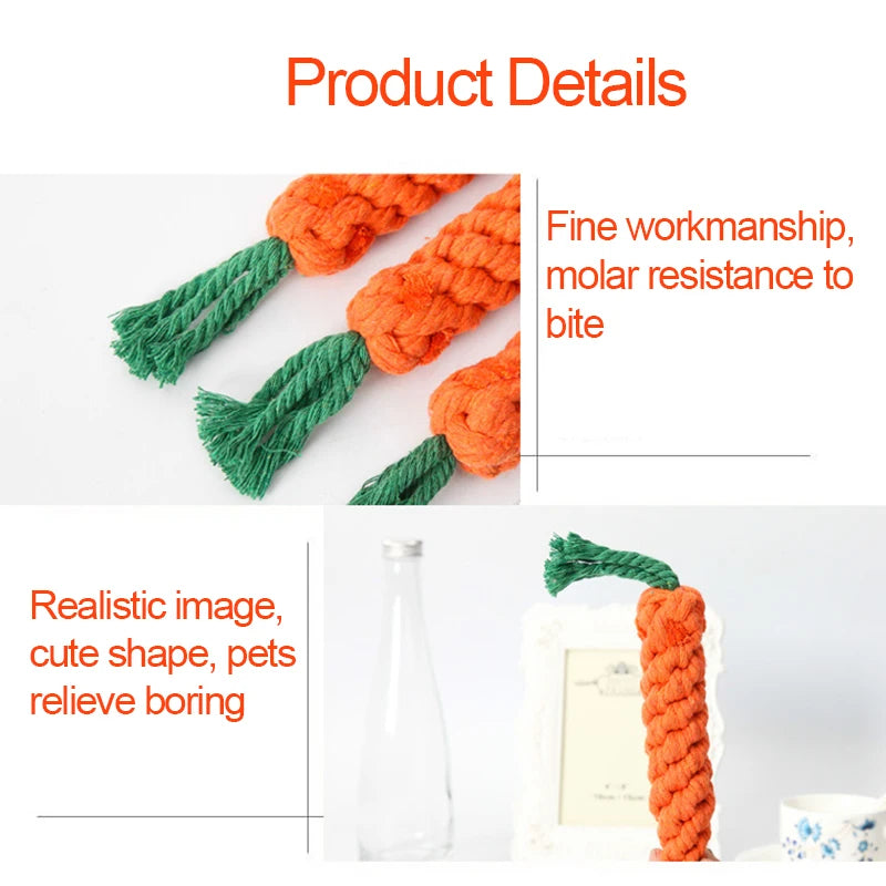 Pet Dog Toys Cartoon Animal Dog Chew Toys Durable Braided Bite