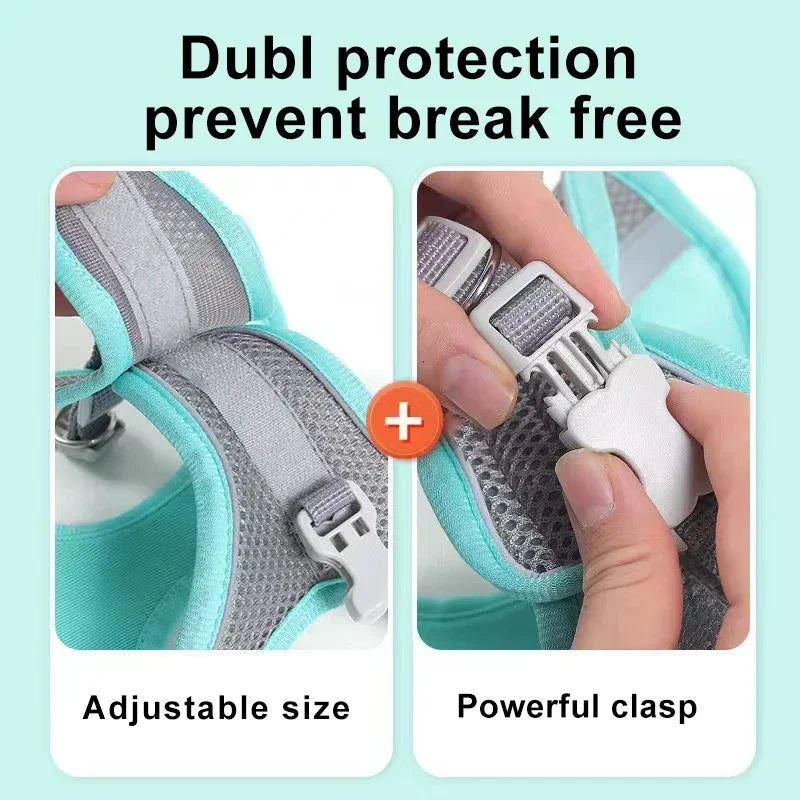 Dog Harness Leash Set for Small Dogs French Bulldog Chihuahua Pug