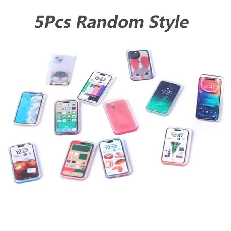 Dollhouse Miniature Mobile Phone Simulation Smartphone Model Kids