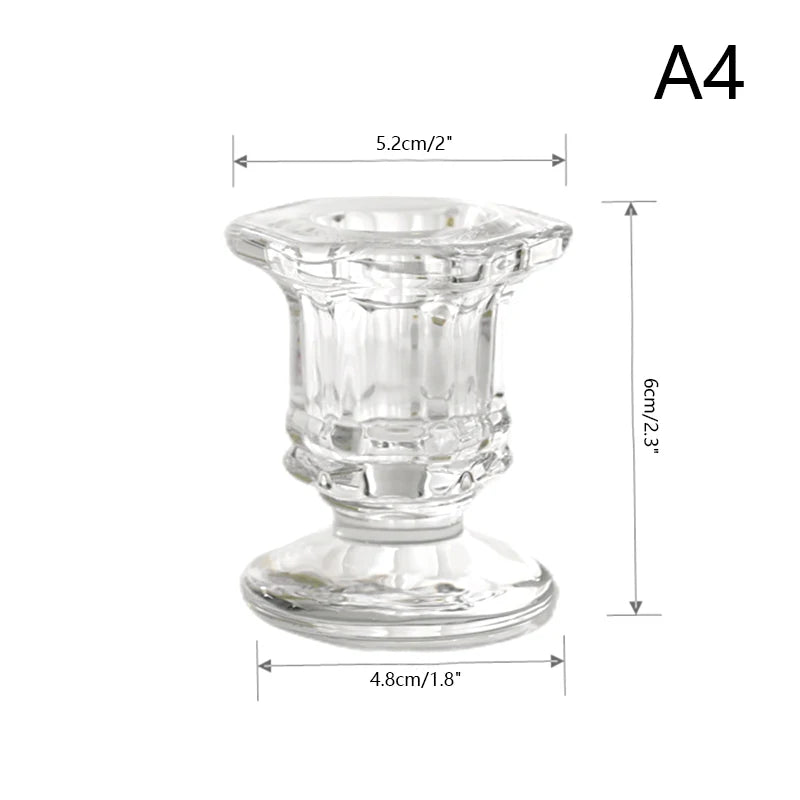 Glass Candle Holder Novelty Nordic Decor Candlestick Romantic Candle
