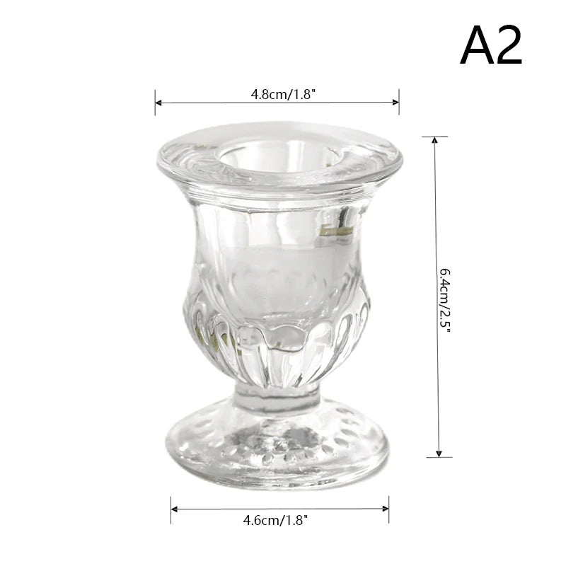 Glass Candle Holder Novelty Nordic Decor Candlestick Romantic Candle