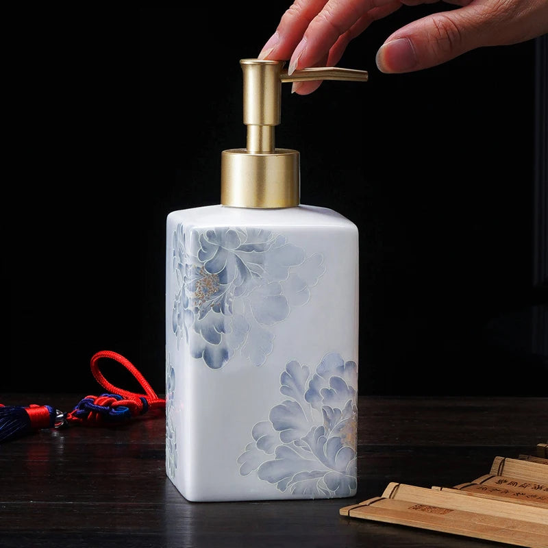 Chinese ceramic press bottle lotion bottle shampoo bath gel sub