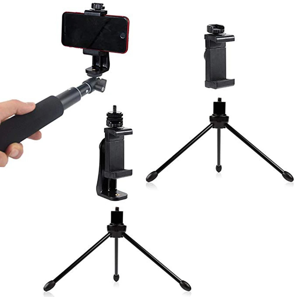 Photo Vlog Filming Accessories Portable Tripod Mount Cell Phone Clip