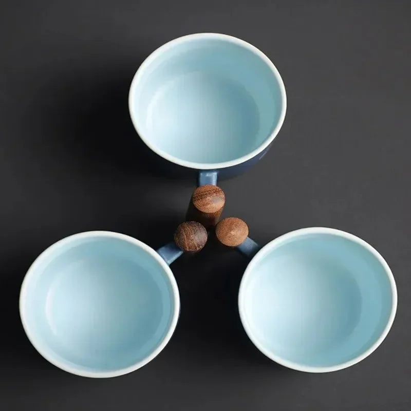 Creative Handmade Exquisite Coffee Cup Vintage Coffee Cup With Wooden